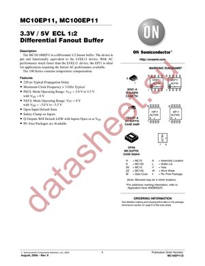 MC10EP11DR2G datasheet  